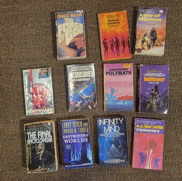 Vintage LOT of 11 Sci-Fi PB books 1960s-2000s - Picture 2 of 8